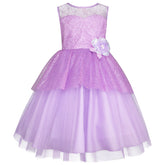 Vestido Lila de Fiesta para Niña Tallas 3 a 10 | Ideal para Graduaciones | Gerat
